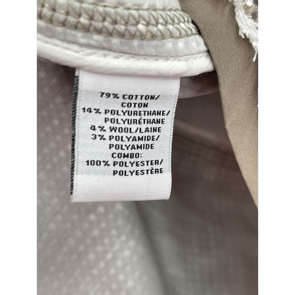 Lafayette 148 Skirt Tweed Fringe Trim Hem Beige Cream Size 18 - Picture 9 of 10